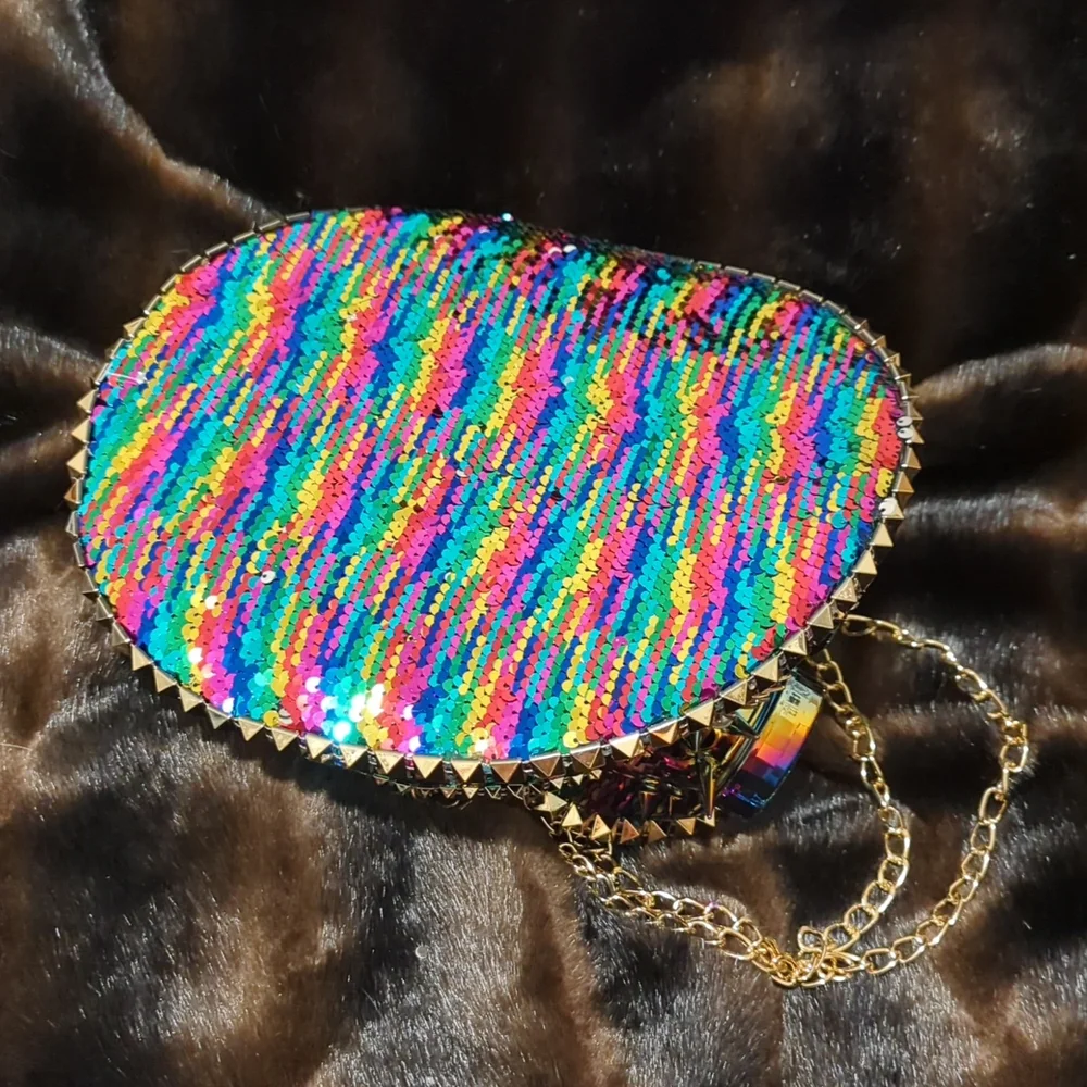 Sequin & rhinestone rave festival captain's hat - Picture 5 of 5